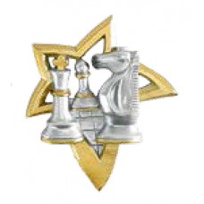 Aplique Estrela Dourada - Xadrez